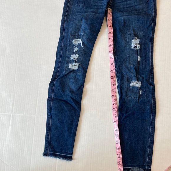 Girls size 11/12 Abercrombie Kids pull on jean leggings jeggings blue jeans - Picture 3 of 7